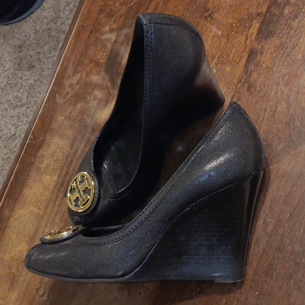 Tory Burch peeptoe wedges
